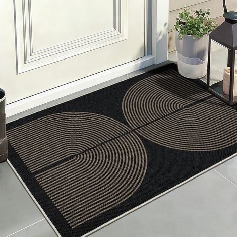 Paillasson intérieur et extérieur 60 x 90 cm, paillasson antidérapant lavable absorbant à enlever la saleté, tapis mince pour la porte, paillasson extérieur pour la porte d’entrée, le balcon (1/5)