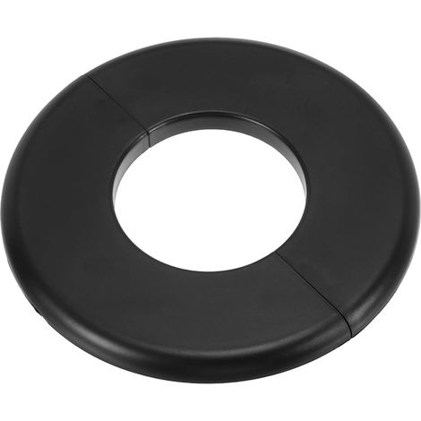 Plaque d'Écussons Auto-Adhésive Ronde en ABS 2.01"/51mm, Couverture Murale pour Tuyau d'Eau, Cache Mitigeur Douche Boucles Rosace Robinet Chauffage Plomberie Mural, Noir (1/5)