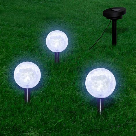 Lampes de jardin LED solaires 3 pcs avec piquet de sol (1/5)
