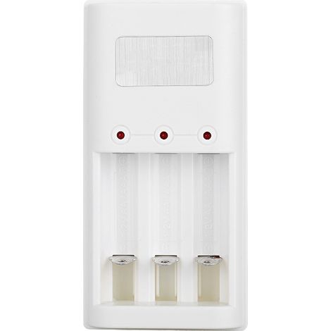 Chargeur 3 emplacements pour piles rechargeables AA AAA, 1,2V, portable, prise US 110-240V. (1/5)