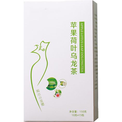 Lotier Feuille Pomme Oolong Thé Sachets Individuels Triangulaires 10g 15 Pièces Boisson Santé Beauté (1/5)