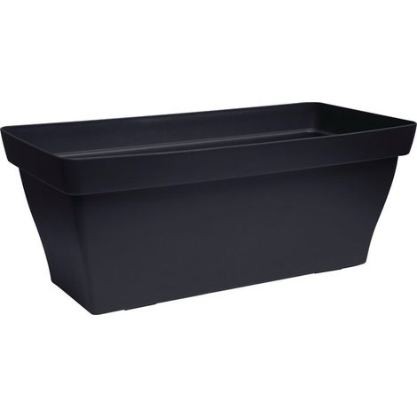 Jardinière 50cm en gris – Largeur 28.5cm – Pour espaces extérieurs – Conception moderne et élégante