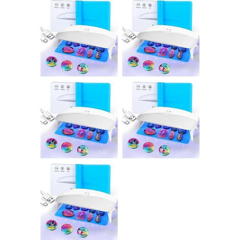Lampe UV pour résine 5X, lampe UV/LED 48 W à polymérisation rapide avec 30 LED à double source lumineuse pour kit de résine UV (1/5)