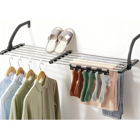 Tragbarer Fenstertrockner für Schuhe und Handtücher mit verstellbarem, herausnehmbarem Sockenclip (1/5)