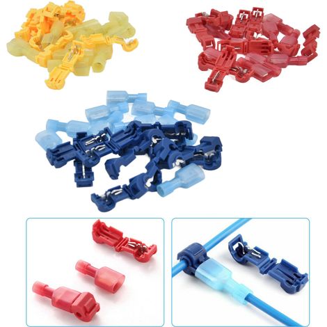 Kit de jonction pour 30 paires de bornes de raccordement rapide isolées de type T, pour ligne principale et ligne secondaire (1/5)