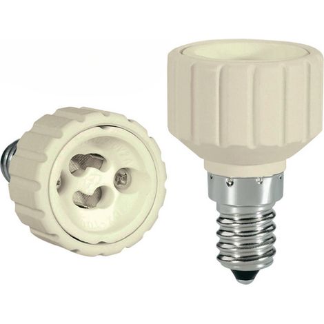 Alcapower Adattatore per Faretti E14 a GU10, Blister da 10 Pezzi, Convertitore di Attacco per Lampadine LED e Alogene, Tensione Max 240V, 2A (1/2)