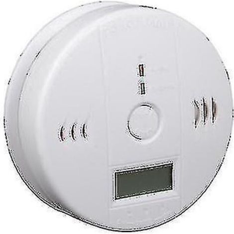 Kohlenmonoxidmelder mit elektrochemischem und Infrarotsensor, weißes ABS-Gehäuse, 10 x 10 x 4 cm, 85 dB
