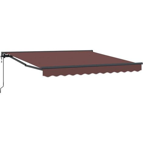 Armature de store marron, 300 x 250 cm, polyester avec revêtement PU. (1/5)