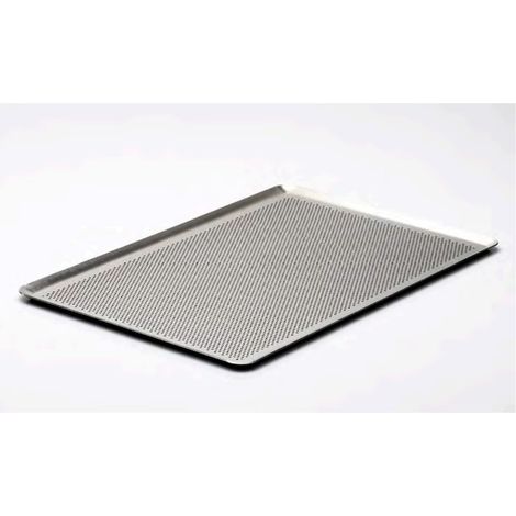 Plaque à pâtisserie perforée, rectangulaire, aluminium 2 mm, 45,5 x 30 cm, tous les angles à 45° (1/5)