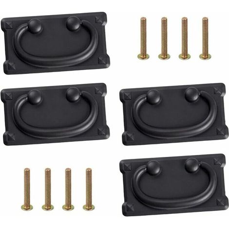 SR Boutons de tiroirs anciens Lot de 4 Boutons de tiroirs anciens Boutons de tiroirs anciens Boutons de meubles avec vis 9652mm (4 pièces) (1/5)