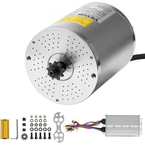 Kit de Motor Eléctrico sin Escobillas de CC de 3000 W: Motor de 72 V y 4900 RPM con Controlador de Velocidad Mejorado para Karts, Bicicletas Eléctricas, Motocicletas, 134 x 107 x 112 mm (1/5)