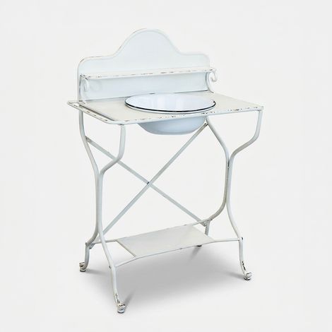 Lavabo de baño de hierro estilo industrial Gilles (1/5)