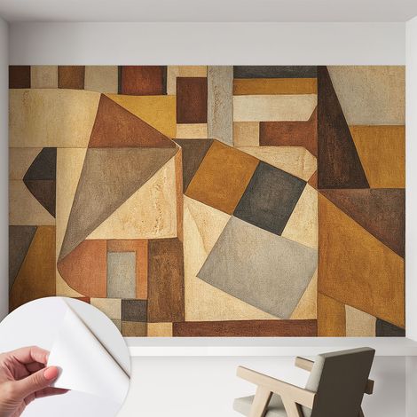 Carta da parati adesiva - lavabile - decorazione murale - per cucina - pellicola decorativa Astrazione geometrica 152x104 cm (1/5)