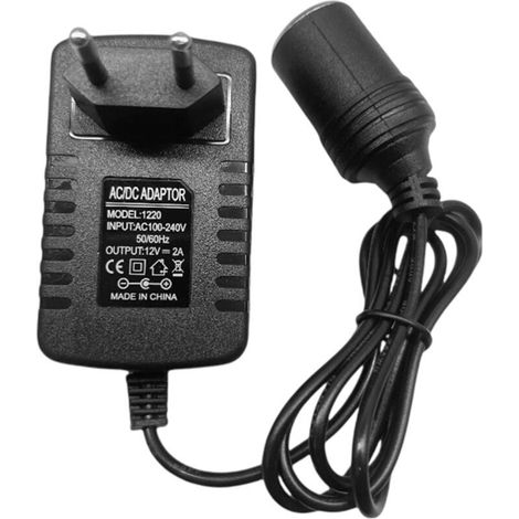 Convertidor CA/CC de 220 V a 12 V 2 A 24 W, adaptador de corriente con enchufe para encendedor de cigarrillos, transformador automático para coche, camión, barco, autocaravana y otros dispositivos (1/5)