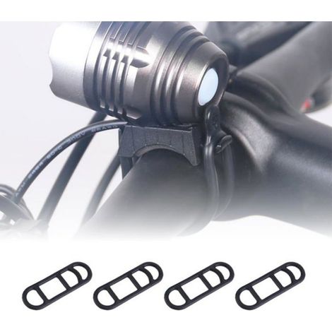 20 Bandes Silicone Montage Vélo Noir, Porteur Lumière Téléphone Enceinte Guidon Cyclisme Élastique (1/5)