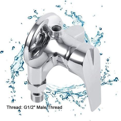 G1/2 "Robinet de douche de salle de bains Mélangeur d'eau chaude et froide Mélangeur de contrôle Commutateur de pulvérisation Pistolet pulvérisateur (1/5)
