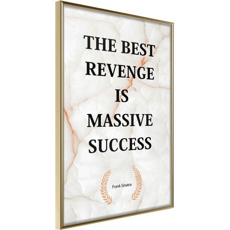Affiche Murale Encadrée "The Best Motivation" 40 x 60 cm Or (1/2)