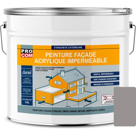 Peinture façade PROCOM crépi, façade à relief, imperméabilisation et protection des façades - Durable jusqu'à 10 ans 979392 10 litres