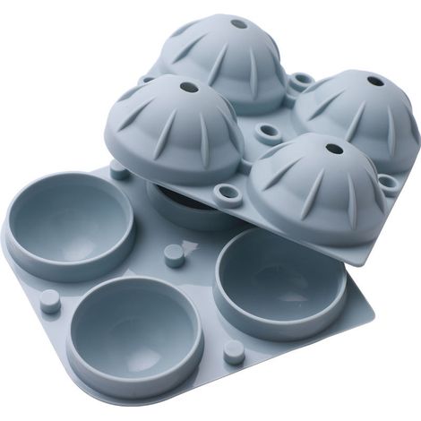 Cellule à glaçons sphériques en silicone pour whisky. Boules de glace parfaites pour cocktails et boissons. Design pratique et facile à démouler.