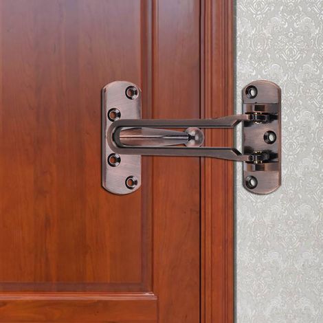 Verstärktes Sicherheitsschloss aus Zinklegierung für Innentüren, einbruchhemmender Riegel, rotbronzefarbene Oberfläche, ideal für Wohnhäuser und Hotels (1/3)