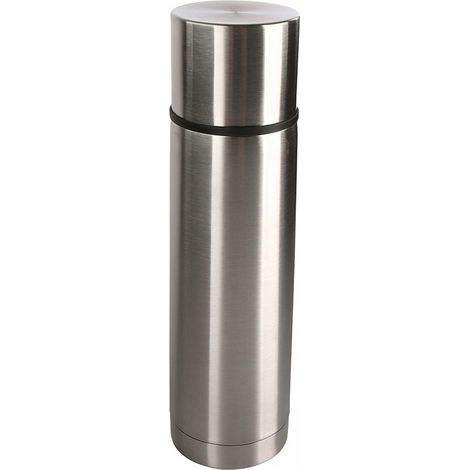 Termo de acero inoxidable para café o té, grande, plateado, 1 litro, 1 unidad. (1/5)