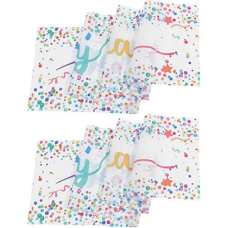Chemin de table « Joyeux anniversaire » en polyester, motif sirène unique, blanc, lot de 2 (1/5)