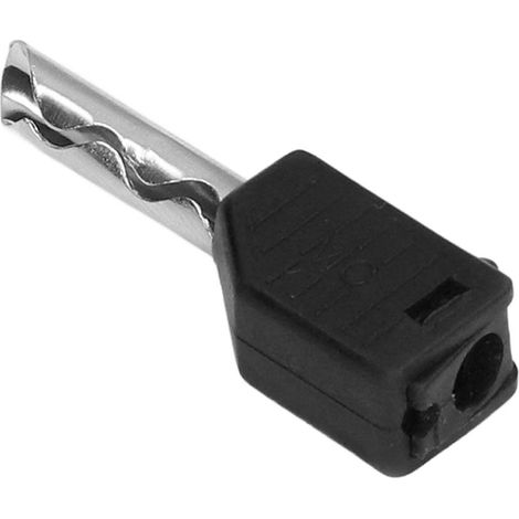 Lot de 100 connecteurs banane fiche mâle laiton nickelé transmission stable anti-corrosion Ø4mm multi-usage pour bateau noir (1/5)