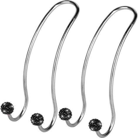 Crochet Pour Siege Auto - Acier Inoxydable - Compatible Tiges Métalliques 10 À 22 Mm - Pour Sièges Avant Avec Support Métallique Entre Dossier Et Tête - 2 Pièces (1/5)