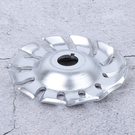 Disque de polissage 90 mm à 12 dents, argenté, en acier au manganèse, outil pour le travail du bois, pour meuleuses d'angle (1/5)