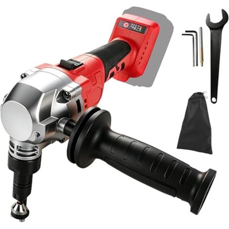 Pince à tôle sans fil pour Milwaukee 18 V, 2200 tr/min 800 W ciseaux en métal sans balais, tête à grignoter rotative à 360°, 3 niveaux pour couper l'acier inoxydable, l'aluminium (1/5)