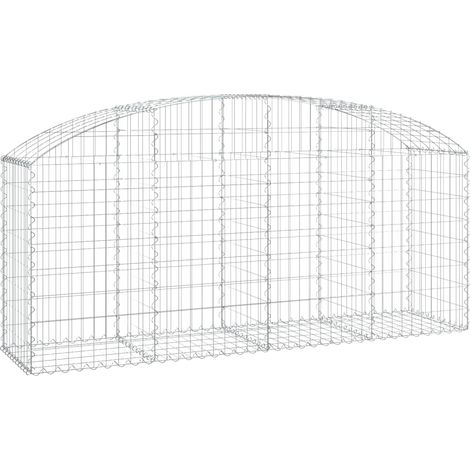 Maison Exclusive - Gabione mit Hochbogen 200x50x80/100 cm Verzink
