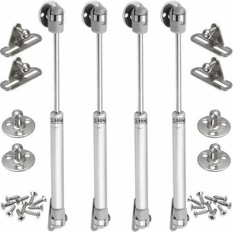 4PCS vérins à gaz 150N verin meuble hydraulique ressort amortisseurs à gaz d'origine porte armoire de cuisine Bras pneumatique pour levage de porte armoire (1/4)