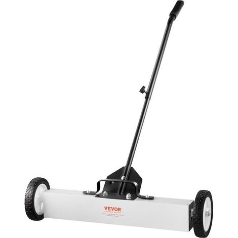 Balayeuse magnétique à roues - 60 cm - Manche télescopique - Capacité 22,6 kg (1/5)