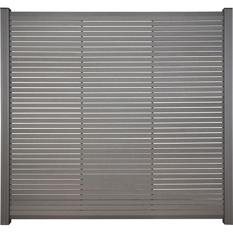 HÖRVIG-Serie BPC-Steckzaun 180 x 180 cm, SCHIEFERGRAU