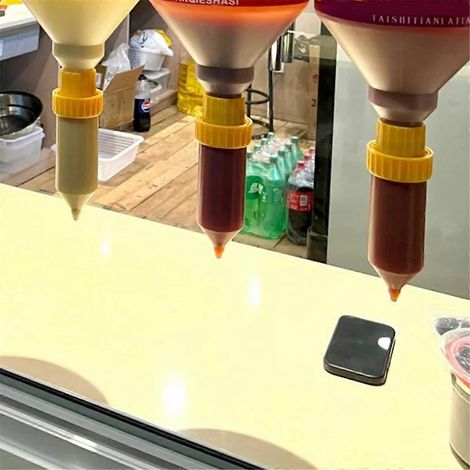 Bouteille de sauce de 5,5 litres, flacon souple pour sauce, distributeur de sauce suspendu, flacon souple, distributeur de sauce suspendu (1/5)