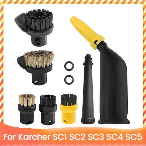 10 Stück Dampfreiniger-Bürstenköpfe für Kärcher SC1, SC2, SC3, SC4 und SC5 – Bürstendüsen zur Reinigung von Fugen, Ecken und Kanten (1/5)