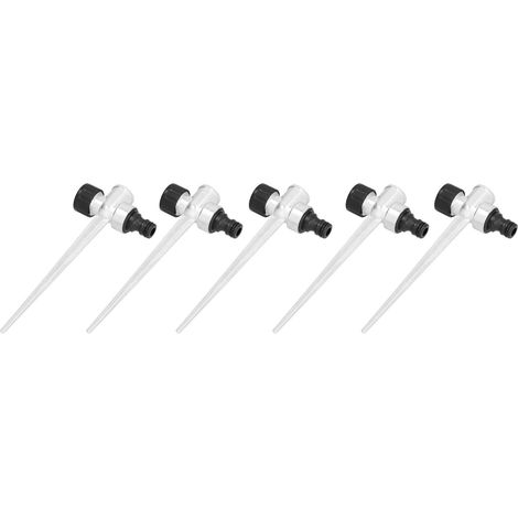 Arroseur à piquer métal 5 pièces, raccord fileté femelle 1/2 pouce, interface externe, connecteur d'irrigation pour pelouse et jardin. (1/5)
