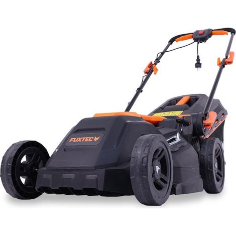 FUXTEC Tagliaerba elettrico con cavo tosaerba RME38 Larghezza di taglio di 380 mm Cesto raccogli erba 40l Potenza di 1600W