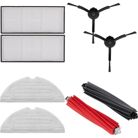 Accessori per robot aspirapolvere Roborock S8/S8+/S8Pro Ultra/Q8 Max/Q8 Max+/Q5 Pro: 1 coppia di spazzole principali a doppio rullo, 2 panni, 2 filtri, 2 spazzole laterali (1/5)