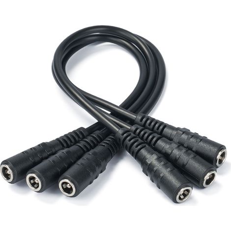0,3 Meter langes abgewinkeltes Ladeverlängerungskabel, 3 A, DC5521 Buchse auf DC5525 Buchse Stecker. (1/5)