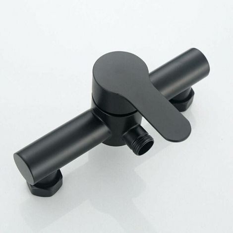 1pc Badezimmer Dusche Wasserhahn Schwarz Edelstahl Badewanne Dusche Wasserhahn