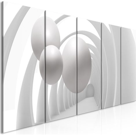 Tableau Imprimé 5 Panneaux "White Tunnel Narrow" 80 x 200 cm (1/2)