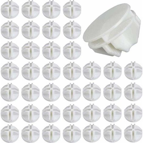 40pcs Fils Cube Plastique ABS Connecteur Cube de Rangement Blanc Raccord Meuble de Rangement Raccord Meuble de Rangement Cube de Fil Modulaire Cube en Grille pour Étagère Casier de Rangement (1/4)