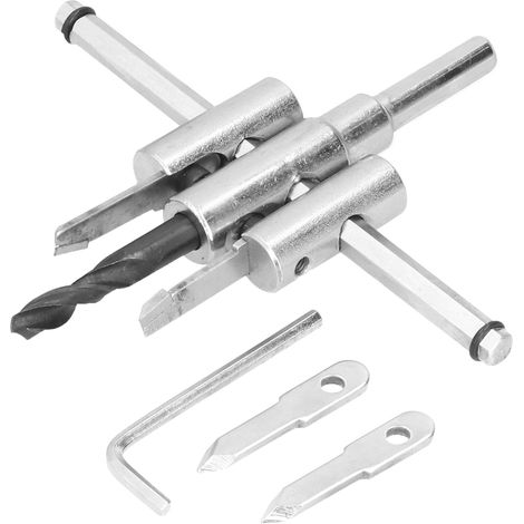 Kit de scie cloche réglable pour bois, foret à trous ronds, outils de bricolage pour le travail du bois, 40-120 mm