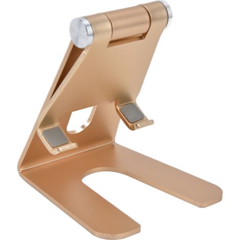 Support téléphone en alliage d'aluminium réglable, support anti-dérapant pour tablette et mobile (1/5)
