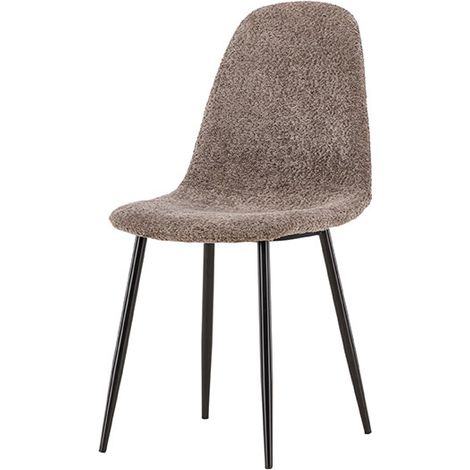 Polar Esszimmerstuhl Bouclé grau.