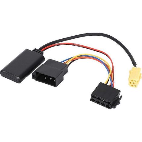 Radio Voiture MINI Adaptateur Câble Auxiliaire 6 Broches MIC Kit Mains Libres Musique Immersive Haute Qualité