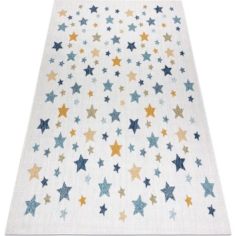 Tappeto SIZAL COOPER Stelle 22260 ecru / blu scuro beige 140x190 cm