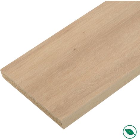 Forestea – Plan de travail stratifié CPL chêne clair 1850 x 610 x 28 mm – Label PEFC 75% – Épaisseur 28 mm pour cuisine moderne