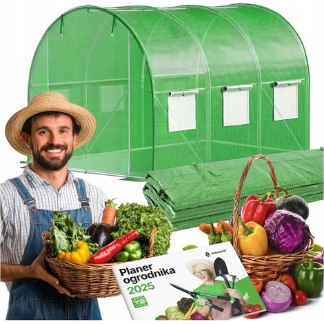 TUNNEL IN PLASTICA DA GIARDINO 300x200x200cm plastica UV4 orticolo SERRA PLASTICA (1/5)